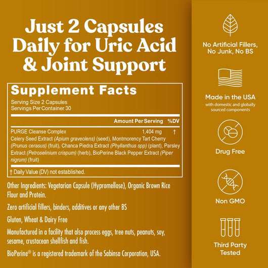 URIC ACID PURGE Detox & Cleanse (60 Capsules)